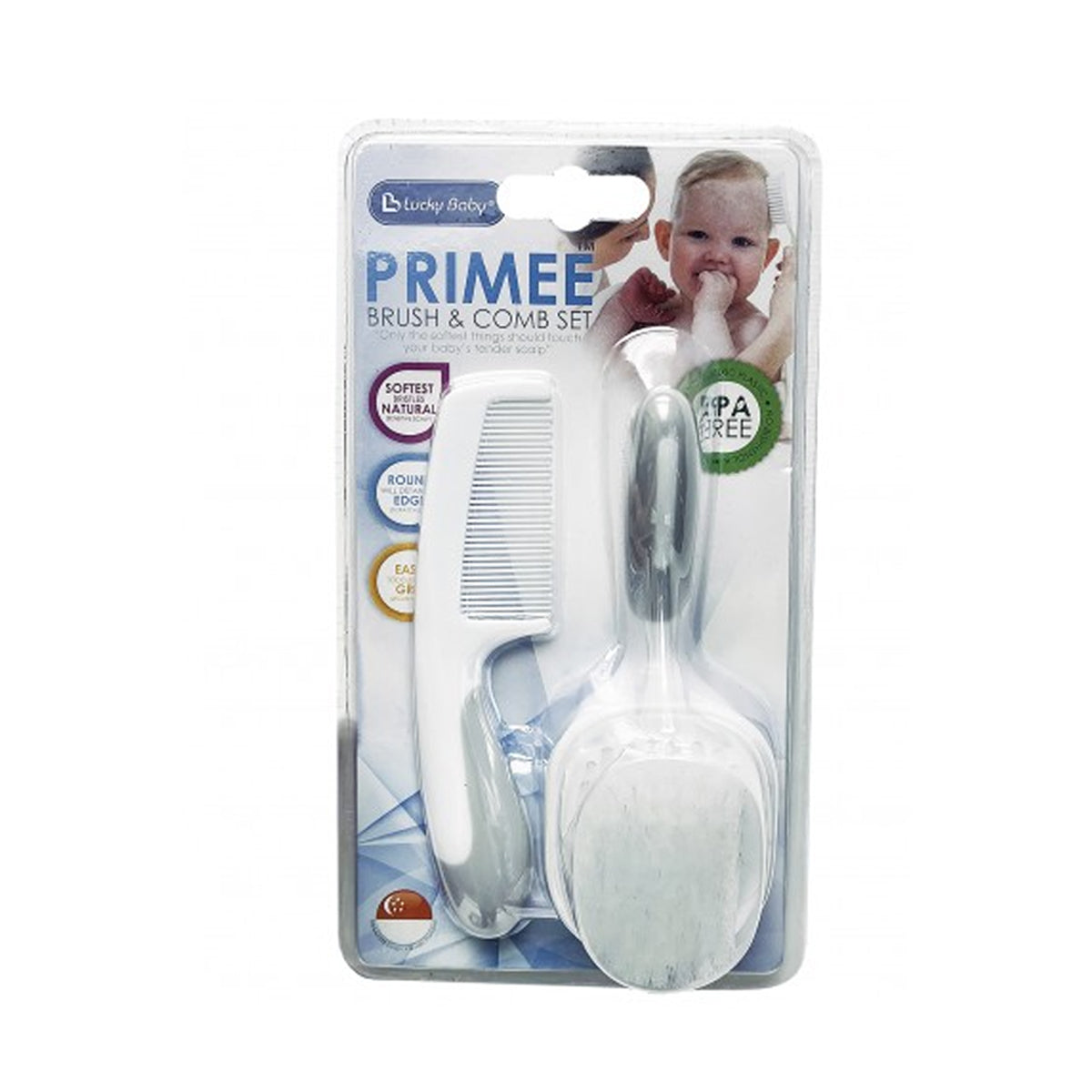 Lucky Baby Primee Brush and Comb Set | Baby Kingdom Pte Ltd