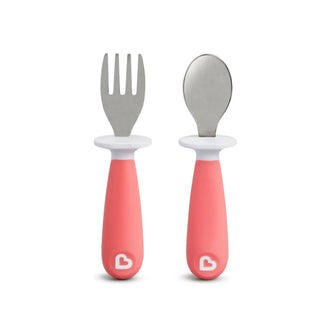 Buy pink Munchkin Raise™ Toddler Fork & Spoon Set