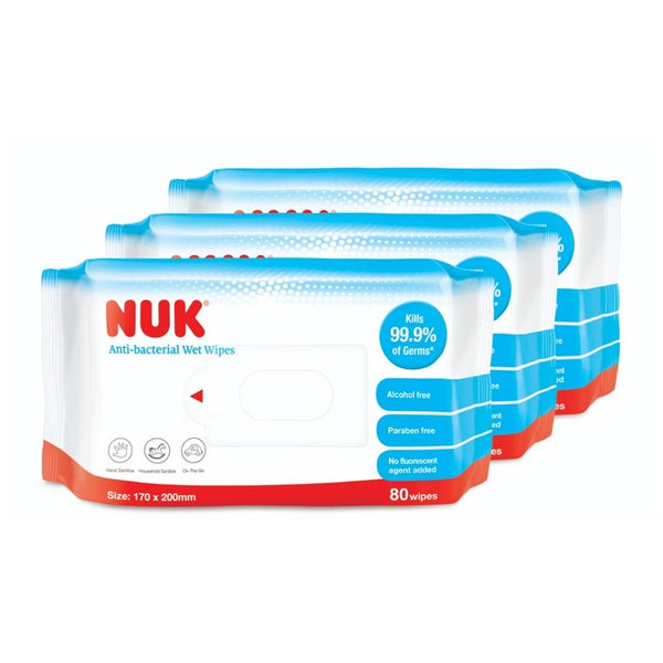 NUK anti-bacterial Wet Wipes 3in1 pack (Promo)