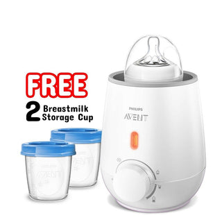 Philips Avent Fast Bottle Warmer + 2 Breastmilk Storage Cup (Promo)