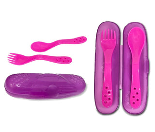 Buy pink Lucky Baby Skoop On The Go Cutlery Set