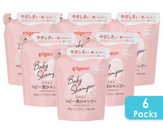 Buy 6-refill-packs [Made In Japan] Pigeon Baby Foam Shampoo Baby Flower Fragrance (350ml Bottle/ 300ml Refill Packs) (Promo)