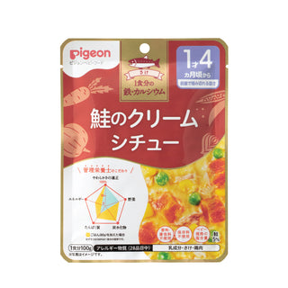 Buy salmon-cream-stew [Made in Japan] Pigeon Retort Baby Food (80g/100g) (9/12/16 Months) (Promo)