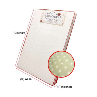 Babydreams 3 Inch Antidustmite Foam Mattress With Holes - Graco and Joie playpen - 26x38x3inch (Promo)