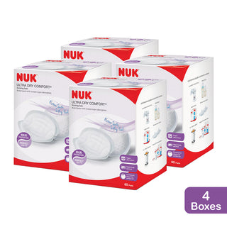 Buy 4-boxes NUK Ultra Dry Comfort+ Breast Pads (60 Pads)(Promo)