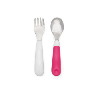 Buy pink OXO TOT On-The-Go Fork And Spoon Set
