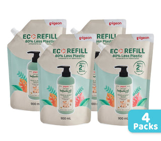 Buy head-body-wash-refill-packs-900ml-x4 Pigeon Natural Botanical Skincare (Promo)