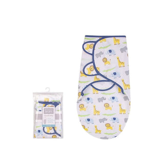 Buy animal-blue Hudson Baby Swaddle Wrap Blanket