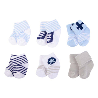 Buy light-blue Luvable Friends 6pcs Baby Terry Socks