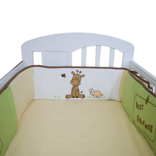 Buy green-giraffe Babydreams 100% Cotton Bumper Set with Embroidery - 25x200cm x 2 Half Bumper