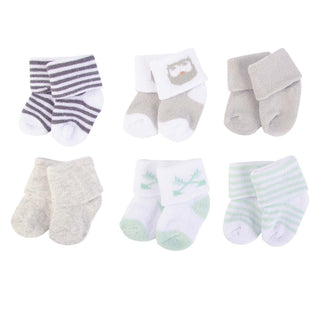 Buy grey Luvable Friends 6pcs Baby Terry Socks