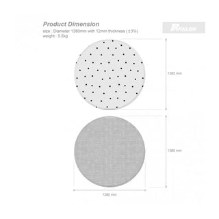 Parklon Round Mat PURE Modern Dot (Size R12)