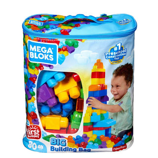 Buy blue Fisher Price Mega Bloks - Big Building Bag 80pcs (Promo)