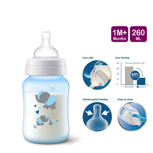 Philips Avent Exclusive Anti-colic Baby Bottle with Animal Design 260ml