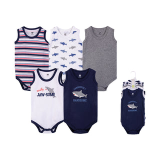 Buy jawsome Hudson Baby Sleeveless Bodysuits Set 5pcs (0-3 /3-6 /6-9 /9-12mths)