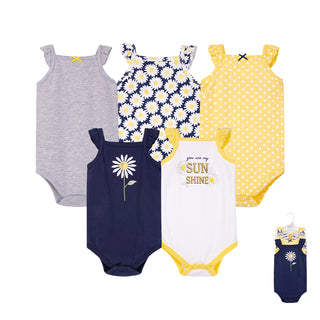 Buy daisy Hudson Baby Sleeveless Bodysuits Set 5pcs (0-3 /3-6 /6-9 /9-12mths)