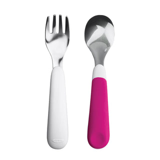 Buy pink OXO Tot Fork & Spoon Set