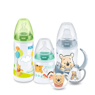 NUk Disney Feeding Bottle Set 150ml+300ml PP Bottle+150ml PP Learner Bottle + Disney silicone space Soother (Promo)