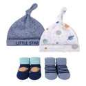 Hudson Baby 2pcs Knot Hat & 2 Pcs Socks Gift Set