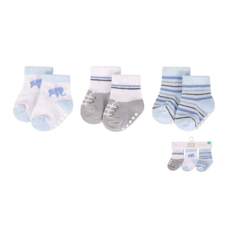 Buy elephant Hudson Baby 3pcs Baby Socks With Non-Skid
