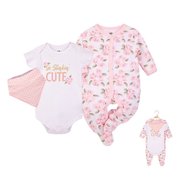 Hudson Baby 3pcs Layette Set