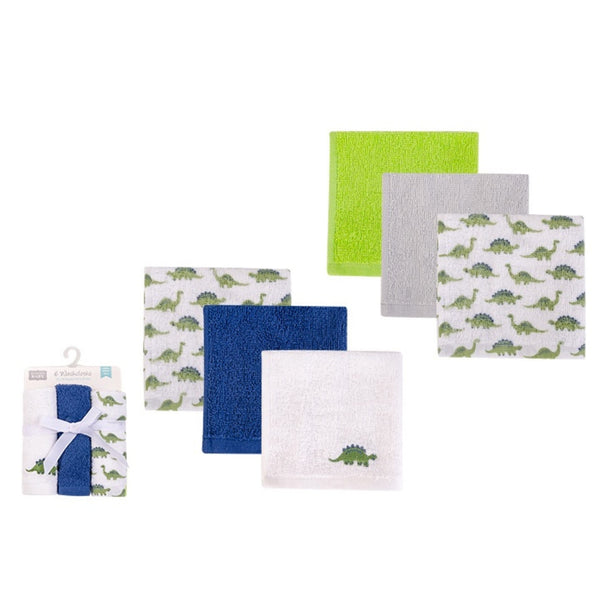 Hudson Baby 6pcs Washcloths (10x10inch) (Woven Terry)