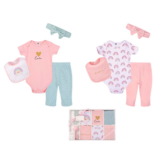 Buy pink-multicolor Hudson Baby 8pcs Newborn Baby Clothing Gift Set
