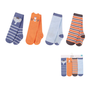 Hudson Baby Baby High Socks 4pcs (0-6m/6-12m/12-24m)