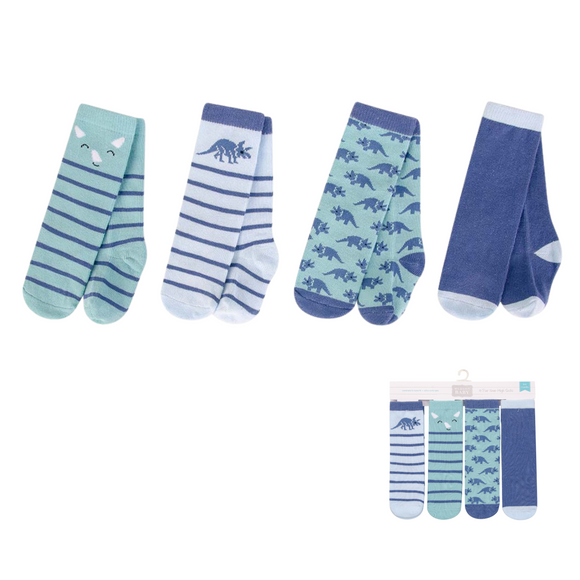 Hudson Baby Baby High Socks 4pcs (0-6m/6-12m/12-24m)