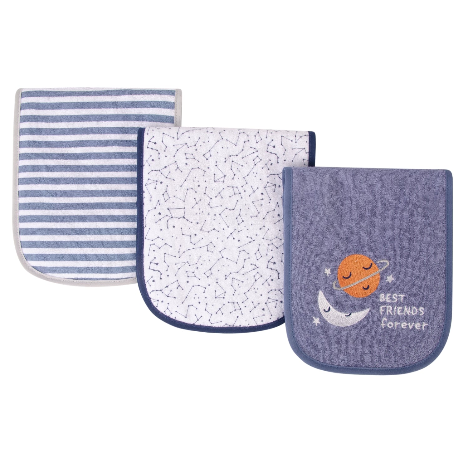 Hudson Baby 3pcs Knit Terry Polyfill Burp Cloth