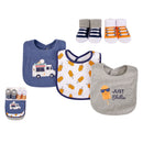 Hudson Baby 5pcs Bib And Sock Set (0-9m)-12