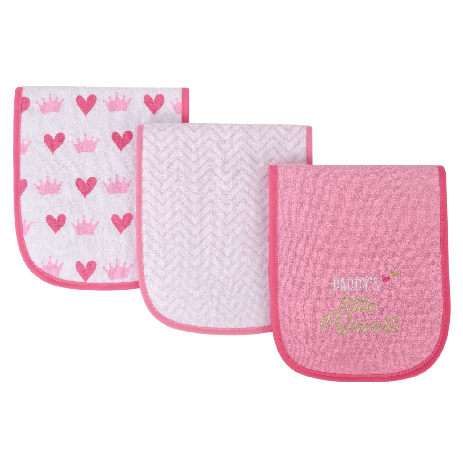 Hudson Baby 3pcs Knit Terry Polyfill Burp Cloth