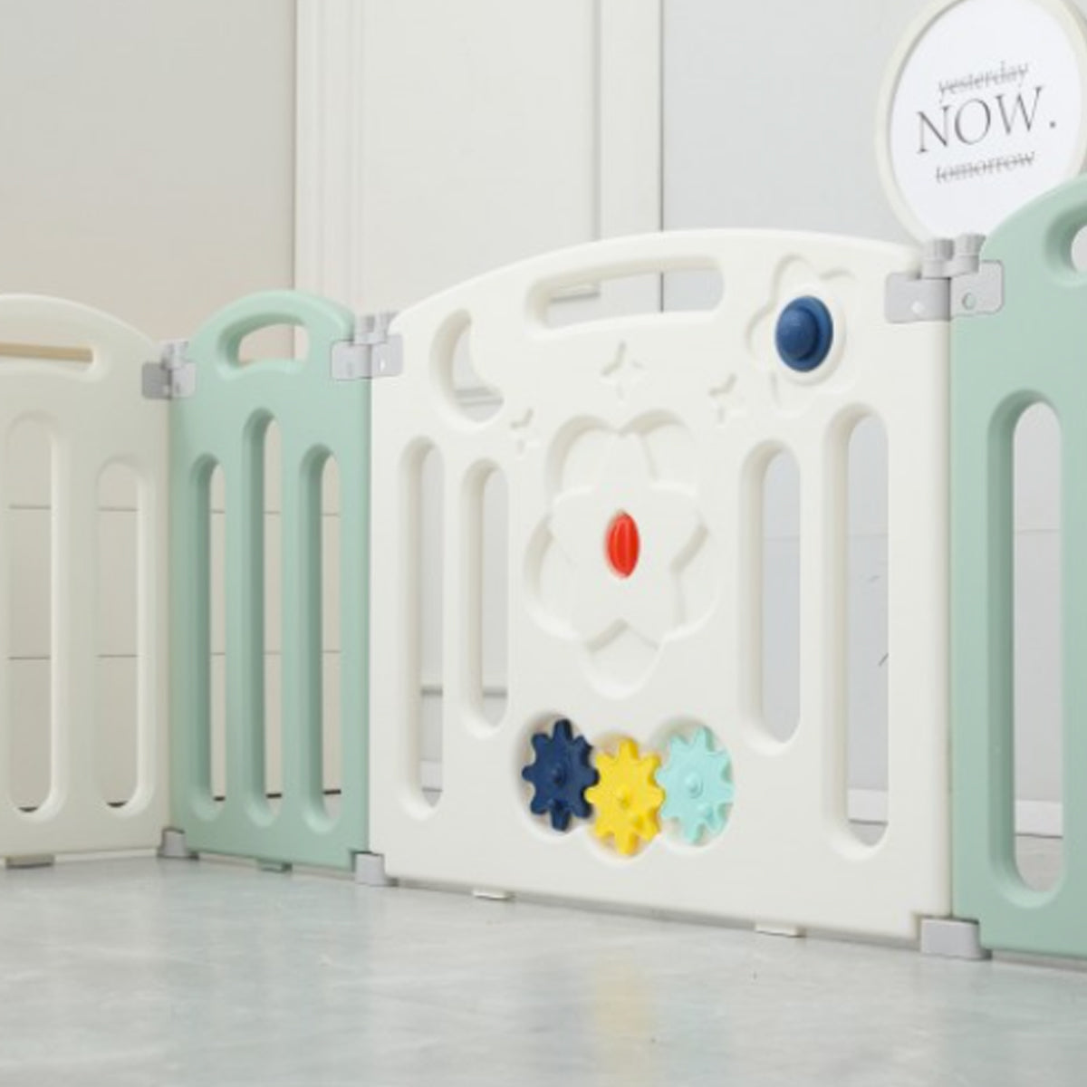 Lucky Baby Smart System Foldable Safety Play Yard - Moon Star