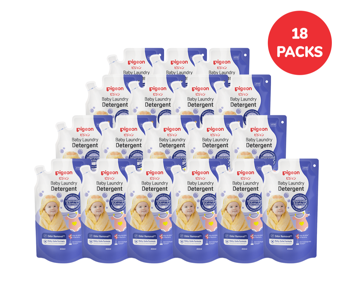 Pigeon Baby Eco-Friendly Laundry Detergent Refill Pack Collection 450ml