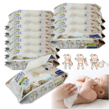 Lucky Baby Ultra Dooee™ Natural Aloe Moisturizing Wipes 90's - (3 Packs) - 0