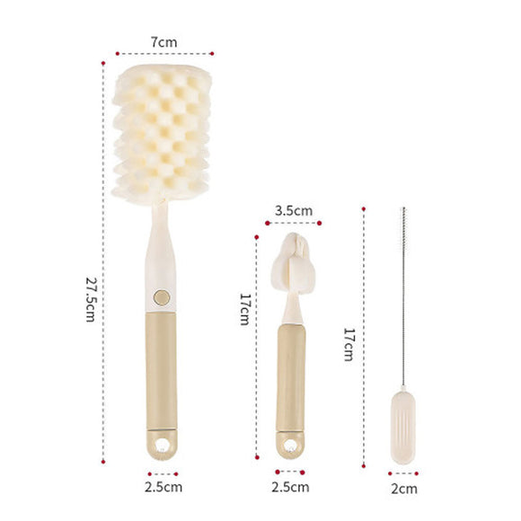 Lucky Baby Swoosh Spongy Bottle Brush With Removable Teat Cleaner