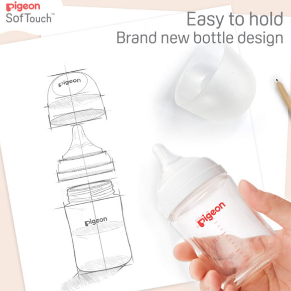 Pigeon SofTouch™ T-Ester Nursing Bottle w/O Nipple - Twin Pack