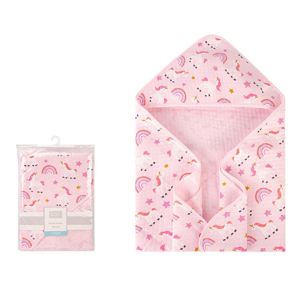 Hudson Baby Quilted Blanket With Hooded