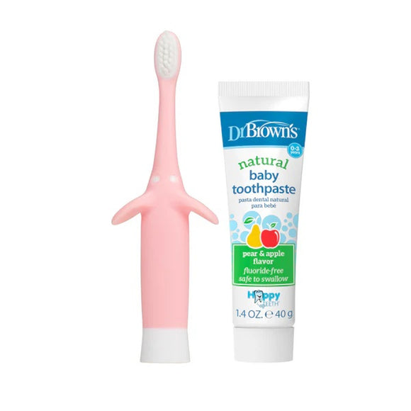 Dr Brown's Infant-To-Toddler Toothbrush And Toothpaste Set