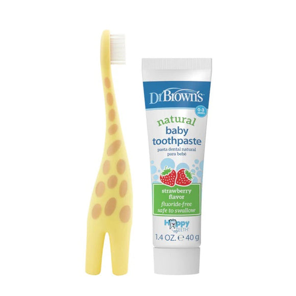 Dr Brown's Infant-To-Toddler Toothbrush And Toothpaste Set