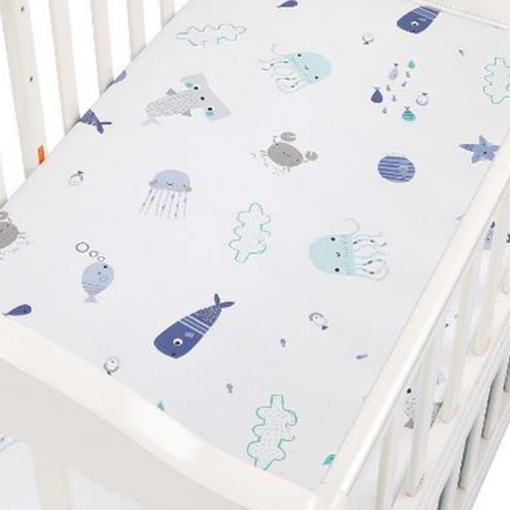 Babydreams 100% Cotton Baby Playpen Mattress Cover/ Fitted Sheet (For 26x38x3/66x97x7.6cm) - 0