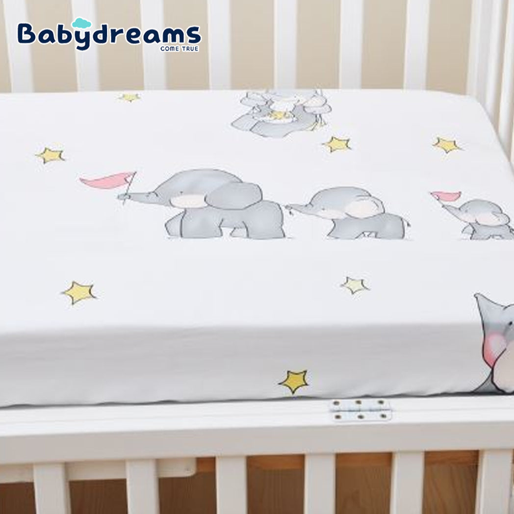 Babydreams 100% Cotton Baby Playpen Mattress Cover/ Fitted Sheet (For 26x38x3/66x97x7.6cm)
