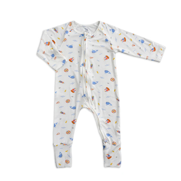 Simply Life Baby Long-sleeved Zipper Sleepsuit (Foldable Mittens & Footies)