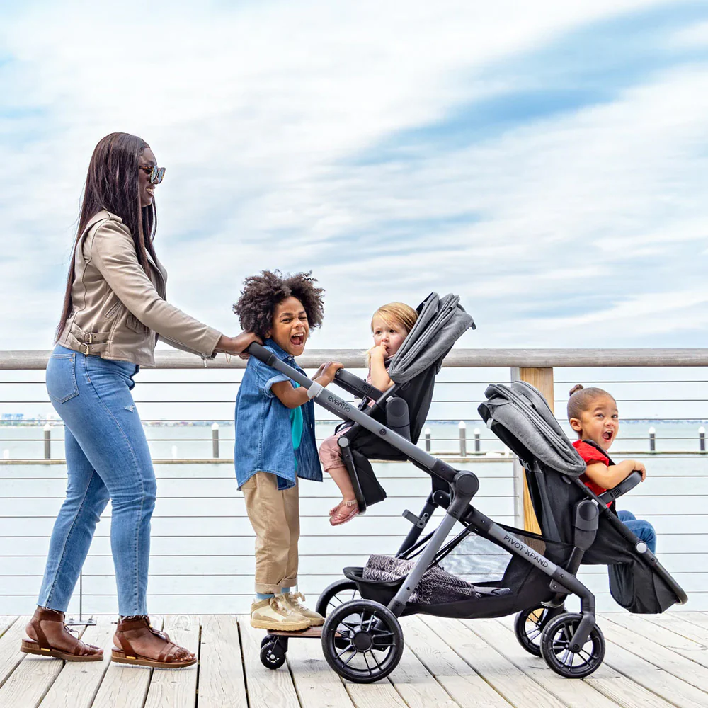Evenflo Pivot Xpand Travel System W/Litemax Infant Car Seat - Ayrshire Black