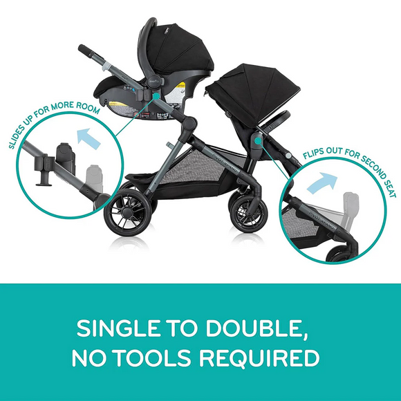 Evenflo Pivot Xpand Travel System W/Litemax Infant Car Seat - Ayrshire Black