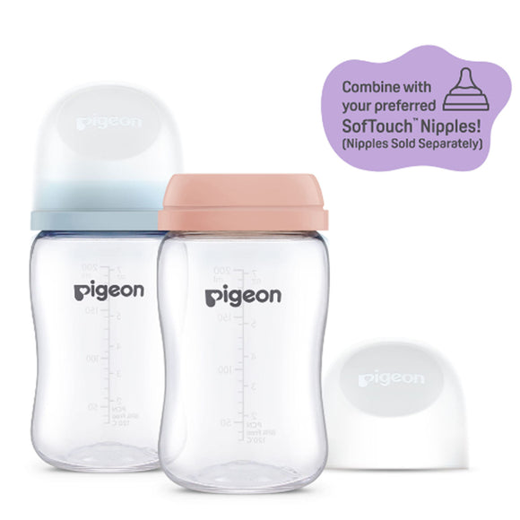 Pigeon SofTouch™ T-Ester Nursing Bottle w/O Nipple - Twin Pack
