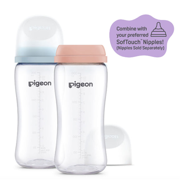 Pigeon SofTouch™ T-Ester Nursing Bottle w/O Nipple - Twin Pack