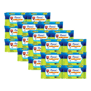 Pureen Antibacterial Wipes 3x80's - 0