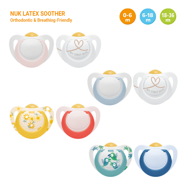 NUK Star Day Latex Soother Pacifier 2pcs/box