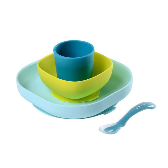 Beaba 4 in 1 Silicone Dining Set With Suction Cup